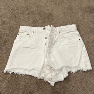 Zara size 8 jean shorts. White